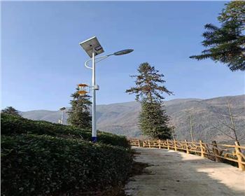 西安新農(nóng)村太陽能殺蟲燈燈案例 陜西蘭光路燈廠產(chǎn)品